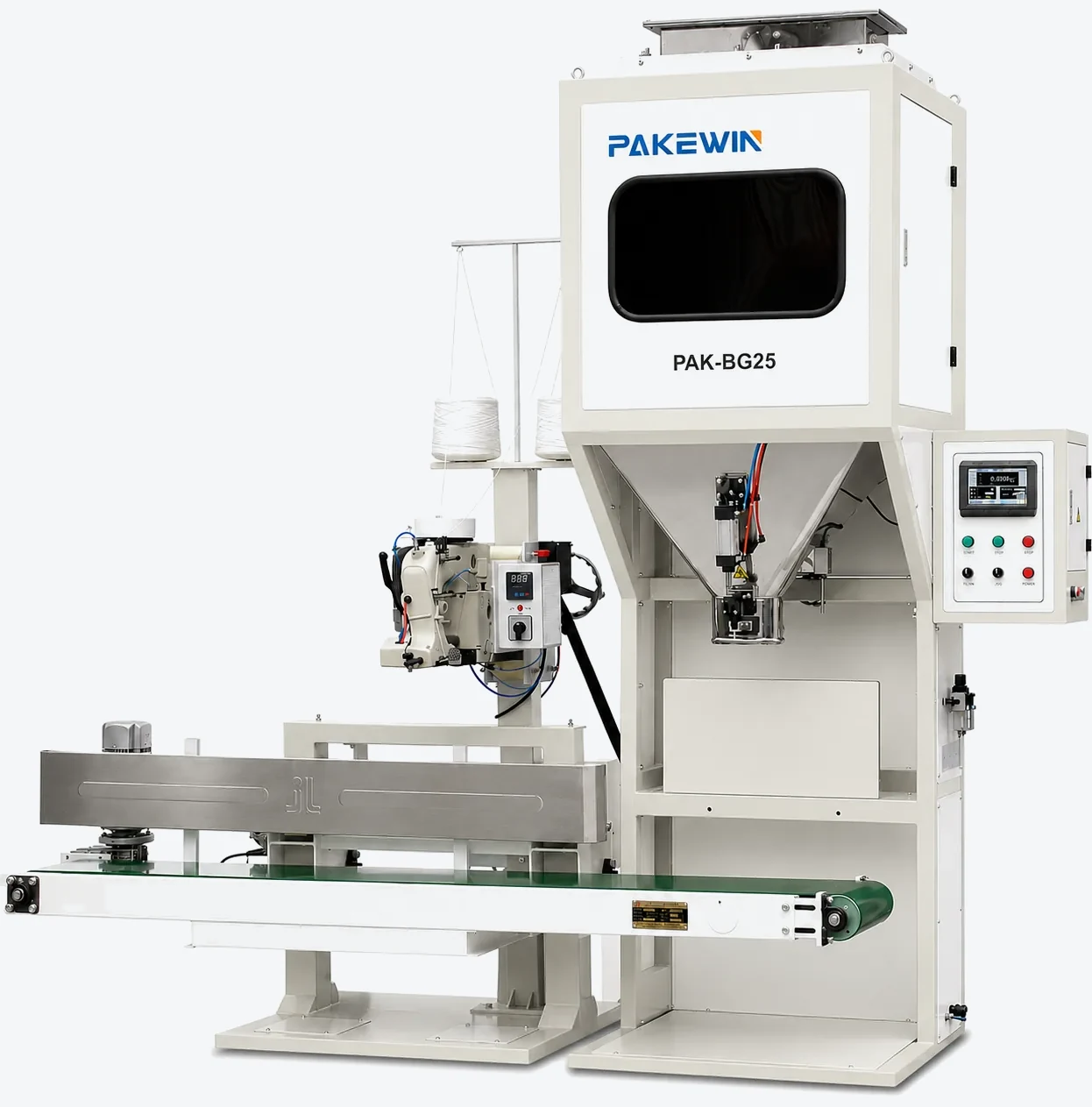 PAK-BG25 semi-automatic open mouth bagging machine for rice, grain, beans and feed packaging