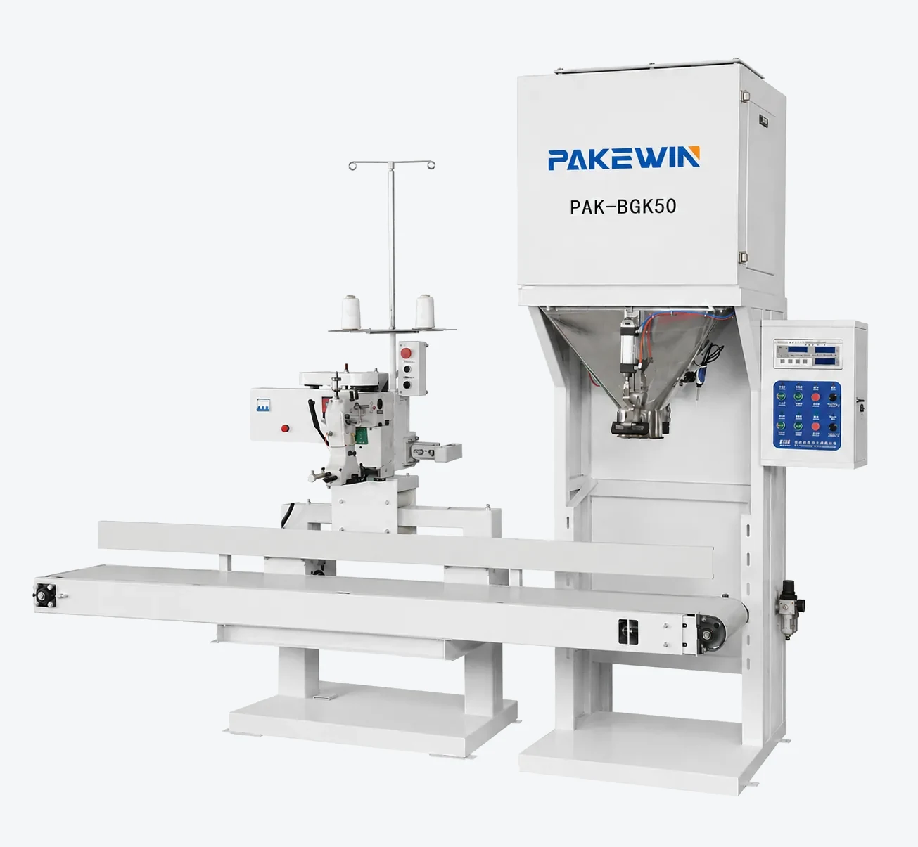 PAK-BGK50 dual-weigher rice packing machine for 5 to 50 kg rice and grain bags