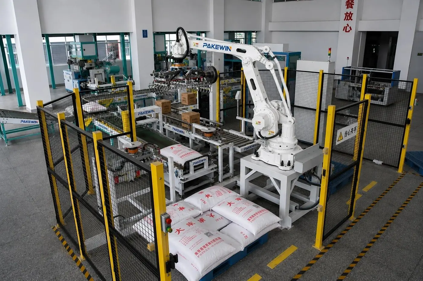 Robotic Palletizing for 25 kg Bags: How to Size a System for Your Packing Line