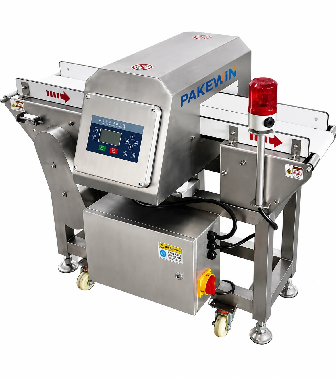 PAKEWIN HJR-MD6030 industrial conveyor metal detector with 600 by 300 millimeter aperture